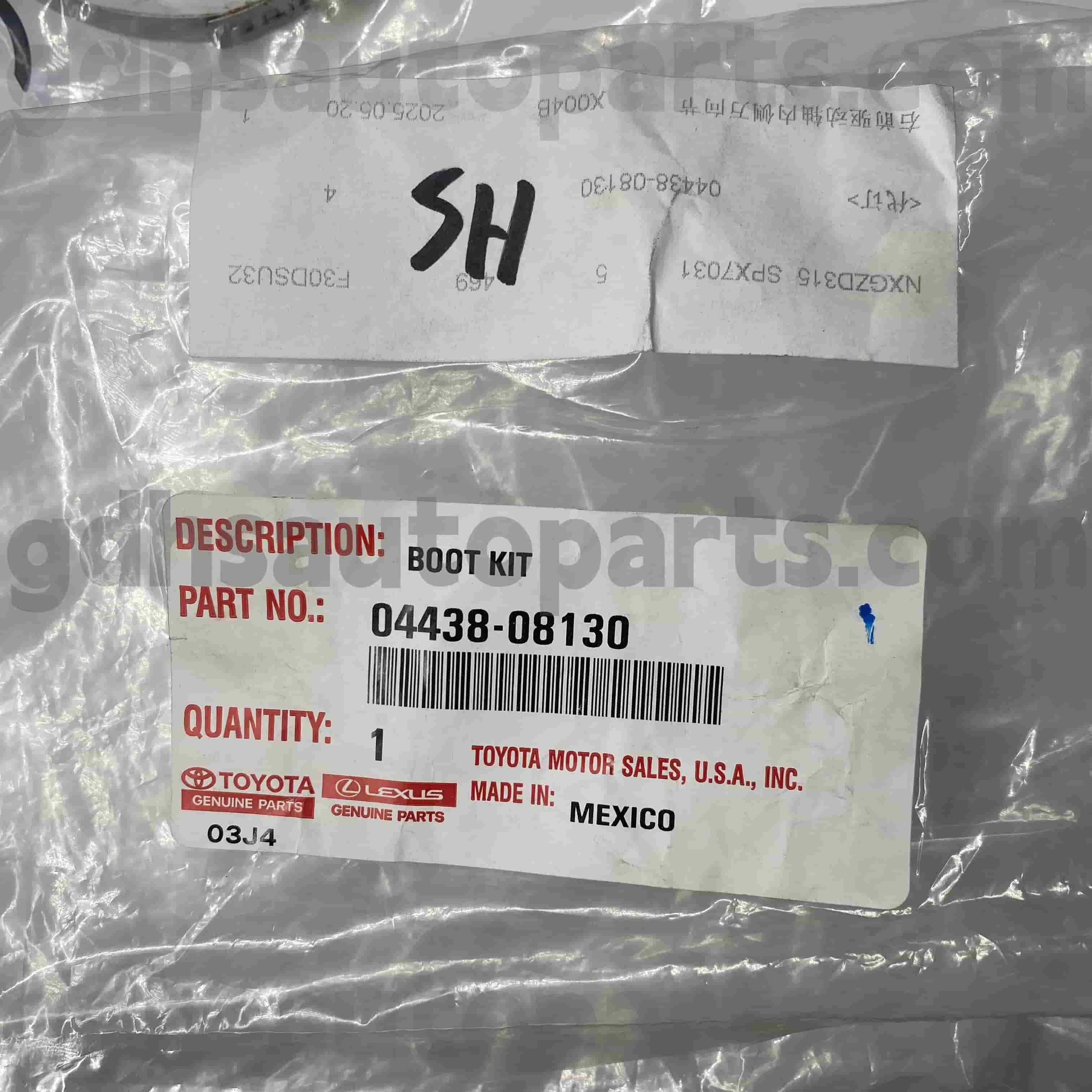 04428-08130 டொயோட்டா உண்மையான பாகங்கள் சி.வி. பூட் சேஸ் எண். GSV40/60 GSL3#