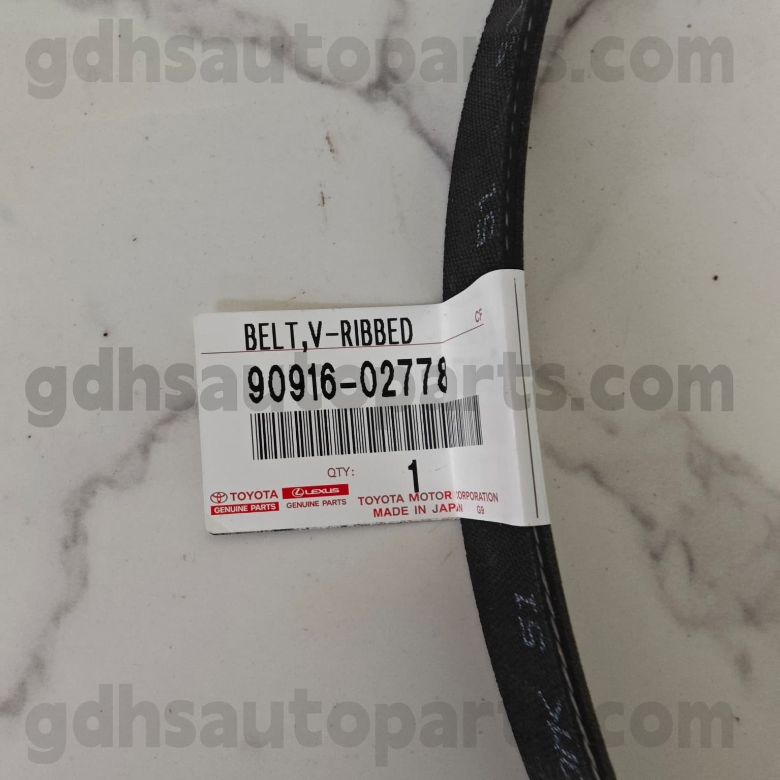 90916-02778 RAV4 க்கான டொயோட்டா உண்மையான பாகங்கள் இயந்திர பெல்ட் 、 கேம்ரி/ஹைப்ரிட் சேஸ் எண். A25Afks..axaa54..இர்